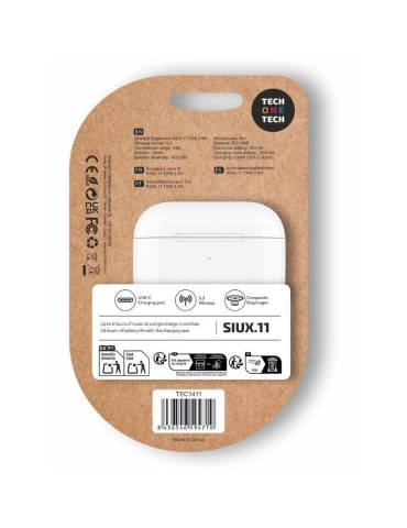 Auriculares Bluetooth Tech One Tech SIUX.11 TEC1411/ con estuche de carga/ Autonomía 6h/ Blancos 2