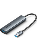 Hub USB 3.0 Vention TGXHB/ 1xUSB Tipo-C/ 3xUSB/ 1xUSB Tipo-C PD/ Gris