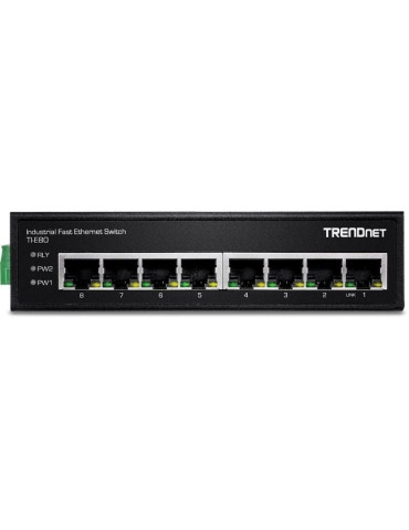Switch TRENDnet TI-E80 8 Puertos/ RJ-45 Gigabit 10/100 2