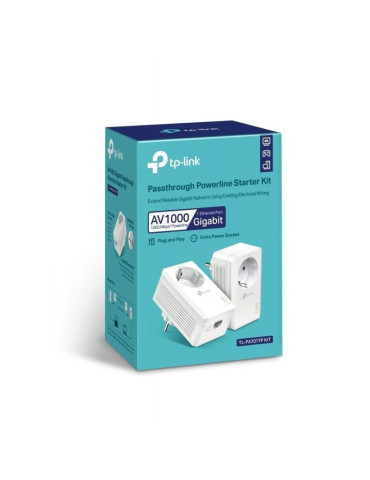 Adaptador Powerline TP-Link TL-PA7017P KIT AV1000 1000Mbps/ Alcance 300m/ Pack de 2 2