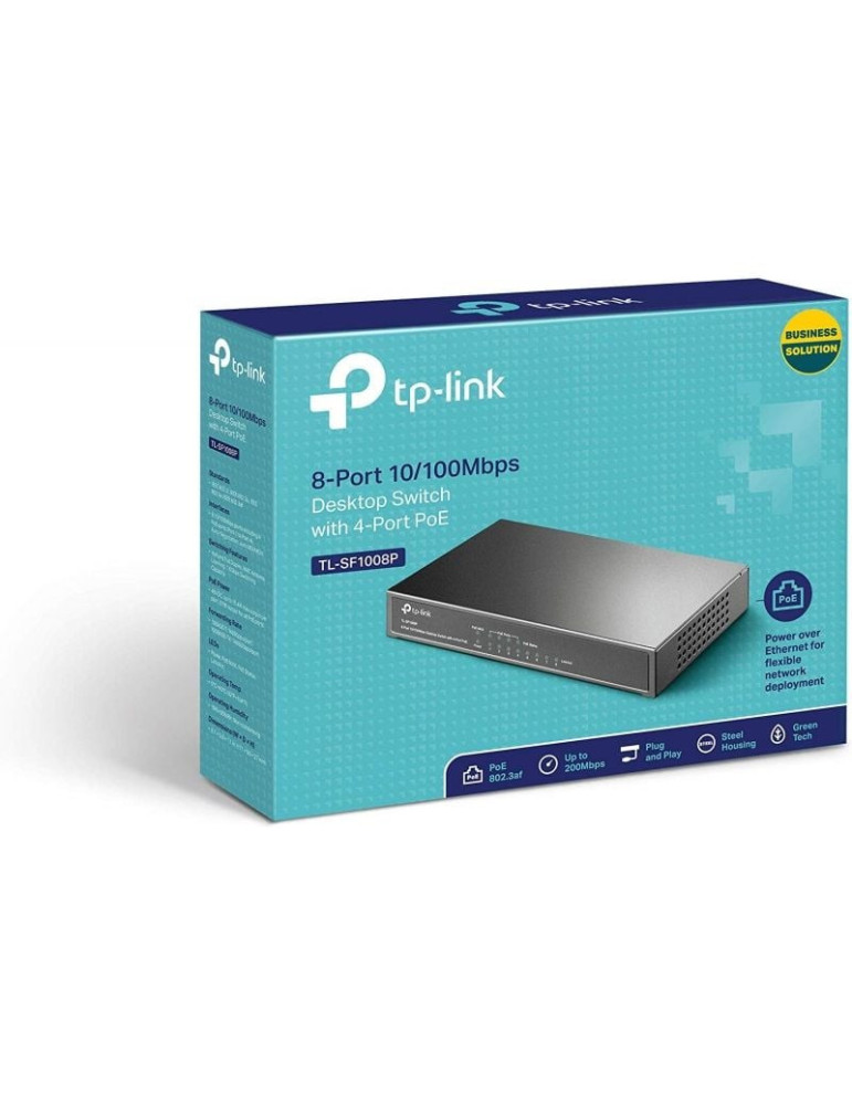 Switch TP-Link SF1008P 8 Puertos/ RJ-45 10/100 PoE
