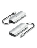 Hub USB Tipo-C Vention TNAHB/ 4xUSB/ 1xMicroUSB PD