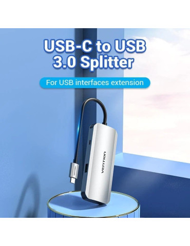 Hub USB Tipo-C Vention TNAHB/ 4xUSB/ 1xMicroUSB PD 2
