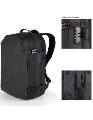 Mochila TooQ TQBP-V101-BK/ Capacidad 30-55L/ Negra/ Incluye Bomba de Aire 2