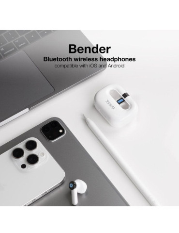 Auriculares Bluetooth TooQ Bender TQBWH-0031W con estuche de carga/ Autonomía 4h/ Blancos 2