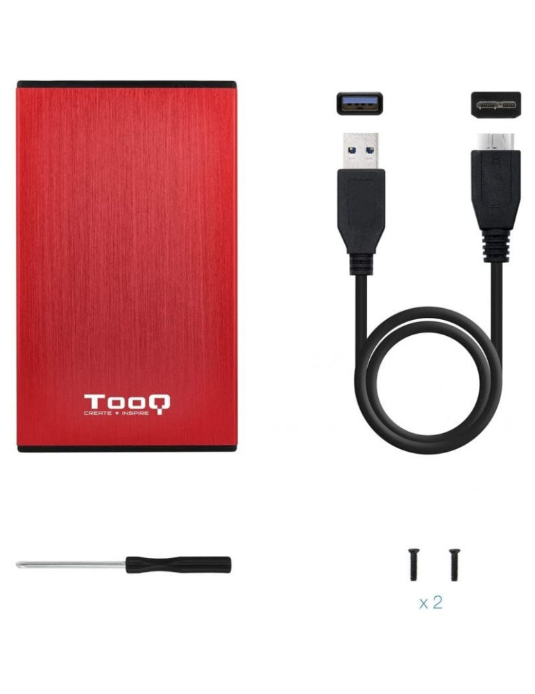 Caja Externa para Disco Duro de 2.5" TooQ TQE-2527R/ USB 3.1