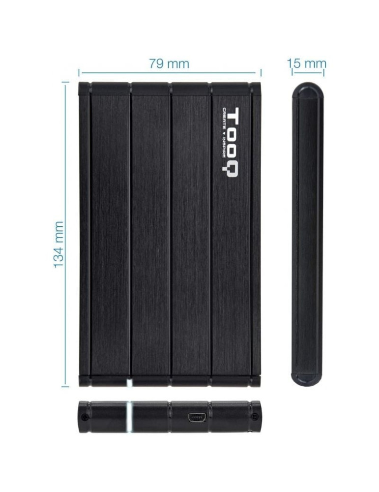 Caja Externa para Disco Duro de 2.5" TooQ TQE-2530B/ USB 3.1