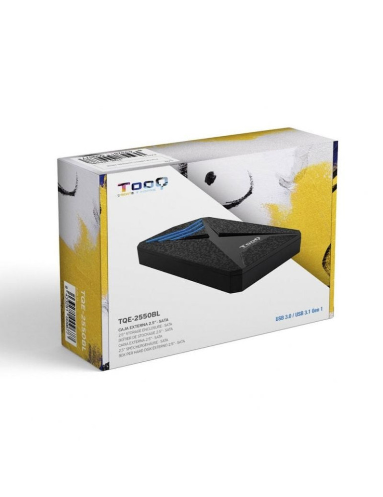 Caja Externa Gaming para Disco Duro de 2.5" TooQ TQE-2550BL/ USB 3.1/ Sin tornillos