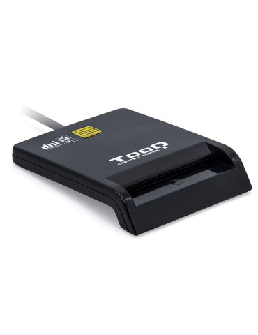 Lector de DNI TooQ TQR-210B/ USB 2.0/ Negro