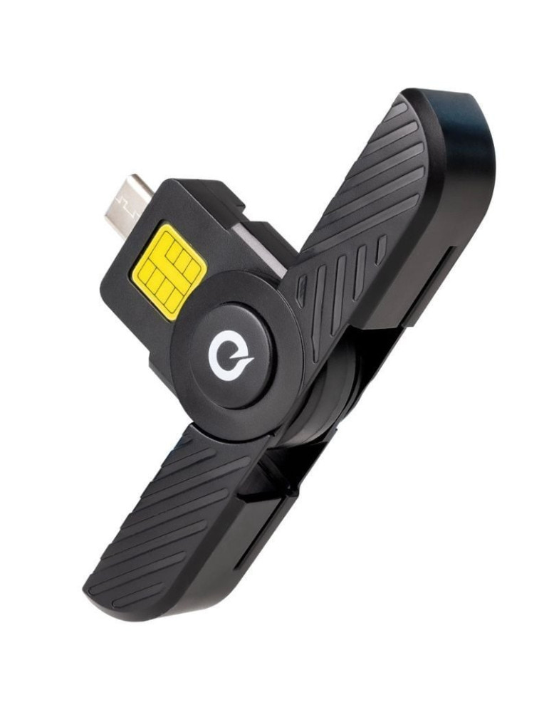 Lector de DNI y Tarjetas TooQ TQR-3011B/ USB Tipo-C/ Negro
