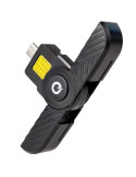 Lector de DNI y Tarjetas TooQ TQR-3011B/ USB Tipo-C/ Negro