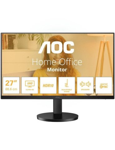 Monitor Profesional AOC U27B3AF 27"/ 4K/ Multimedia/ Regulable en altura/ Negro