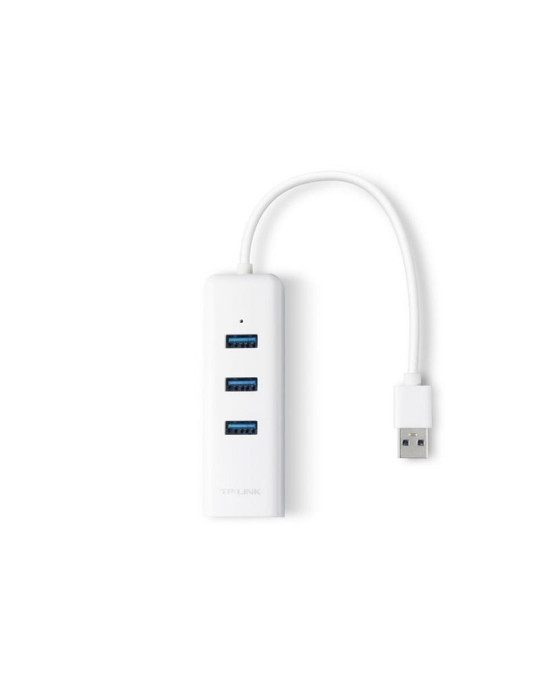 Hub USB 3.0 TP-Link UE330/ 3xUSB/ 1xRJ45/ Blanco
