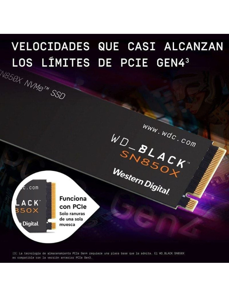 Disco SSD SanDisk WD Black SN850X 4TB/ M.2 2280 PCIe 4.0/ Full Capacity