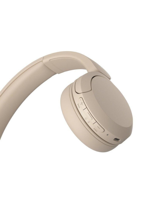 Auriculares Inalámbricos Sony WH-CH520/ con Micrófono/ Bluetooth/ Beige