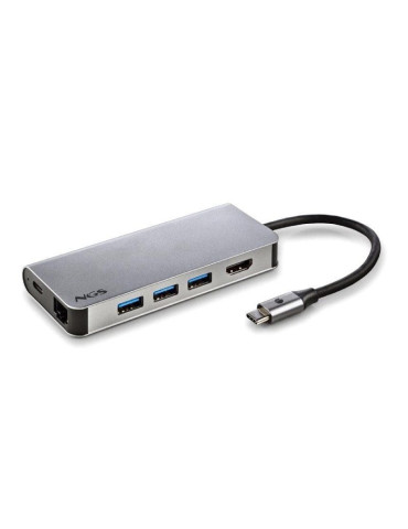 Docking USB Tipo-C NGS WonderDock8/ 3xUSB/ 1xUSB Tipo-C DP/ 1xHDMI 4K/ 1xRJ45/ 1xLector Tarjetas SD