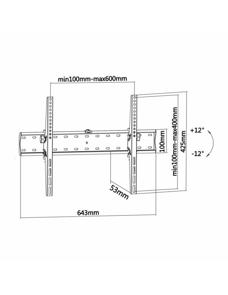 Soporte de Pared Fijo Inclinable Aisens WT70T-017 para TV de 37-70"/ hasta 40kg