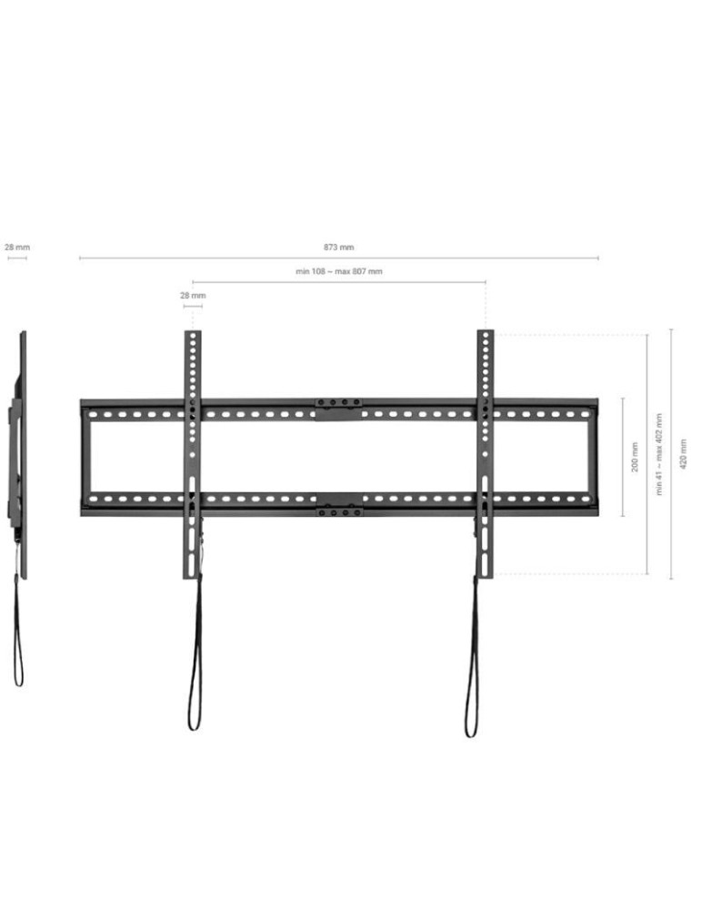Soporte de Pared Fijo Aisens WT90F-119 para TV de 37-90"/ hasta 75kg