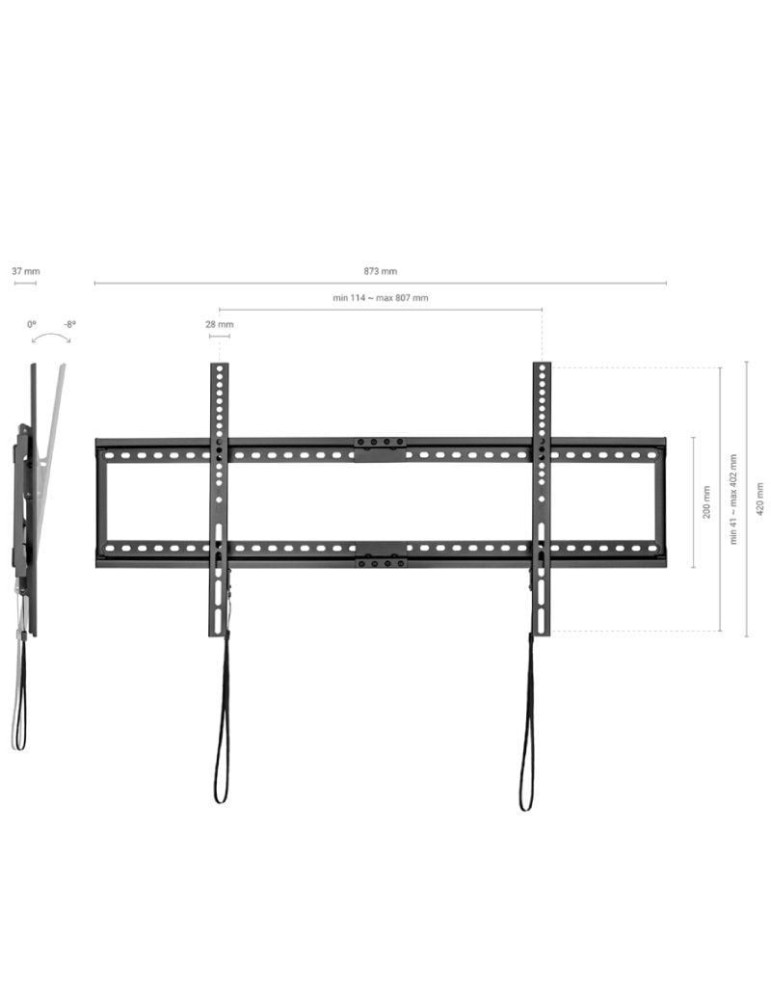 Soporte de Pared Inclinable/ Fijo Aisens WT90T-121 para TV de 37-90"/ hasta 75kg