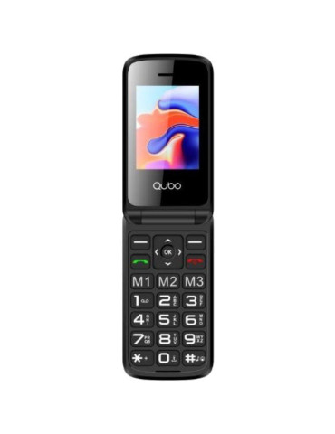 Teléfono Móvil Qubo X-247 4G para Personas Mayores/ Negro