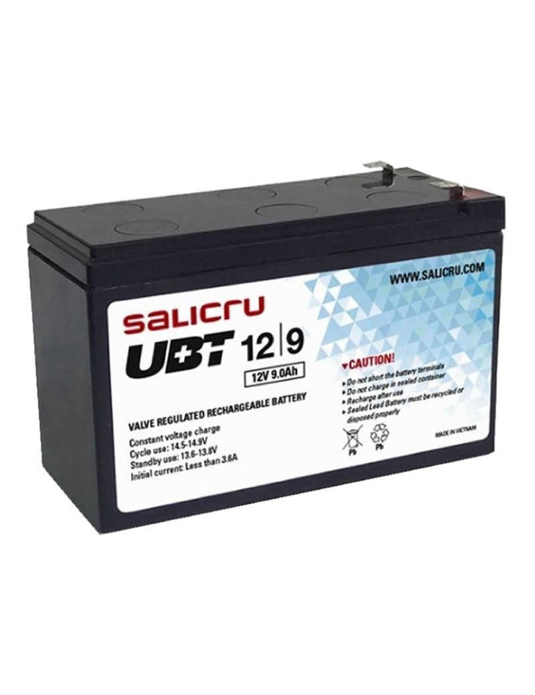 Batería Salicru UBT 12/9 compatible con SAI Salicru según especificaciones