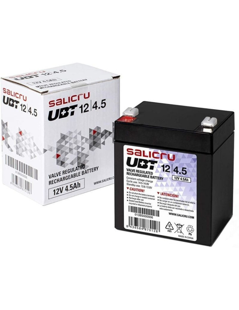Batería Salicru UBT 12/4,5 compatible con SAI Salicru según especificaciones
