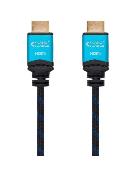 Cable HDMI 2.0 4K Nanocable 10.15.3705/ HDMI Macho - HDMI Macho/ 5m/ Negro/ Azul