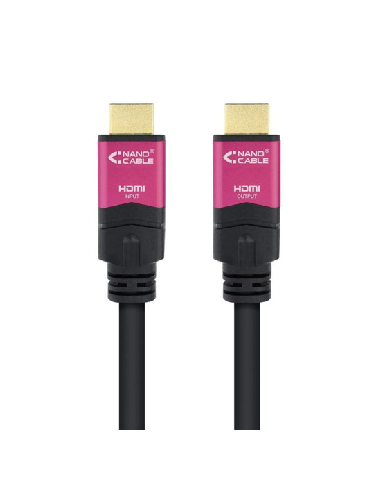 Cable HDMI 2.0 4K Nanocable 10.15.3725/ HDMI Macho - HDMI Macho/ 25m/ Negro