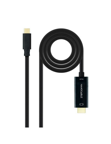 Cable Conversor Nanocable 10.15.5133/ USB Tipo-C Macho - HDMI Macho/ 3m/ Negro 2