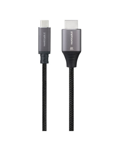 Cable Conversor Nanocable 10.15.5262/ USB Tipo-C Macho - HDMI Macho/ 1.8m/ Negro