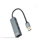 Hub USB 3.0 Nanocable 10.16.4402/ 4xUSB/ Gris