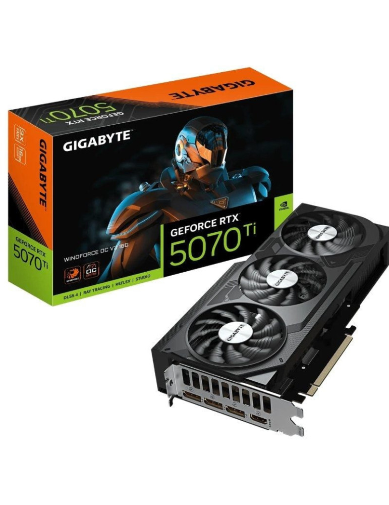 Tarjeta Gráfica Gigabyte GeForce RTX 5070 Ti WindForce OC V2/ 16GB GDDR7