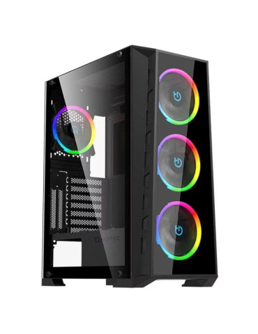 Caja Gaming Semitorre Hiditec MH12 GLASS