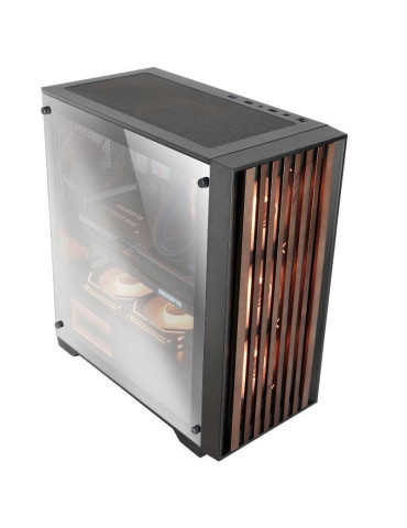 Caja Gaming Semitorre Mars Gaming MC-WOOD/ Cristal Cromado 2