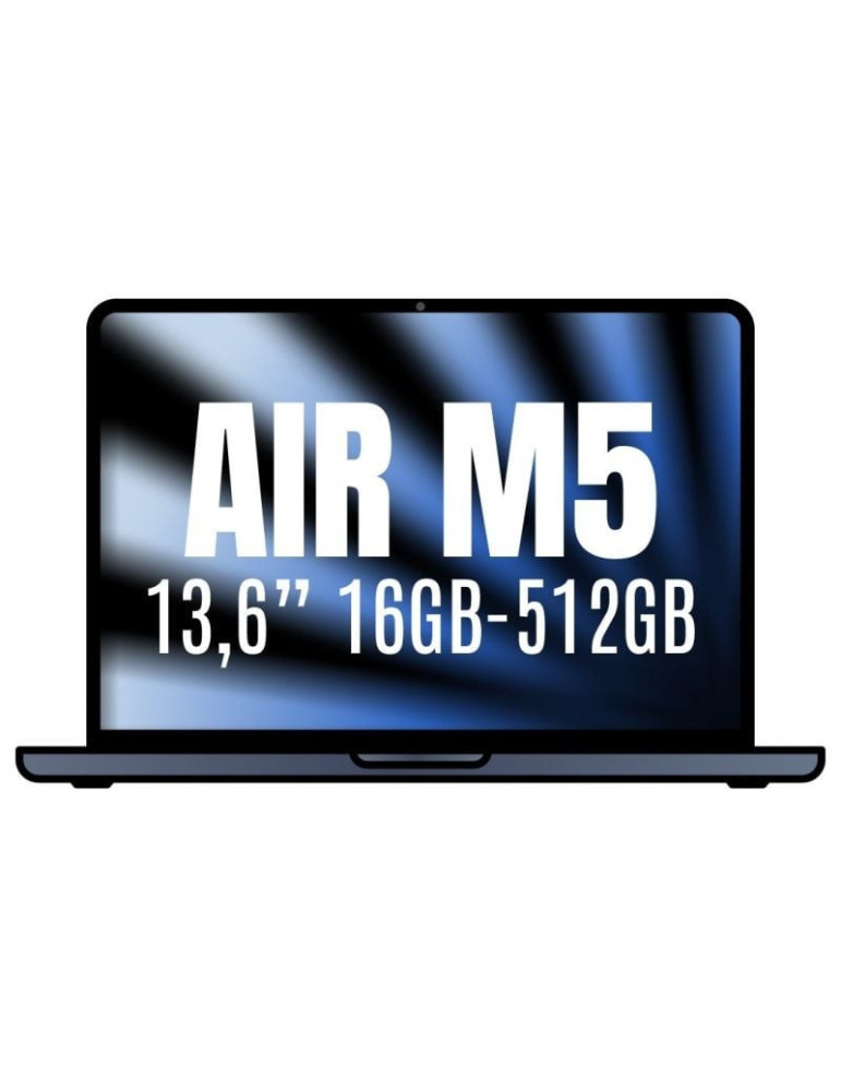 Apple Macbook Air 13,6"/ M5 10-Core CPU/ 16GB/ 512GB SSD/ 8-Core GPU/ Medianoche