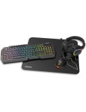 Pack Gaming Krom Kenta/ Teclado RGB + Ratón + Alfombrilla + Auriculares
