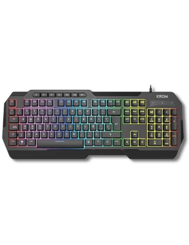 Pack Gaming Krom Kenta/ Teclado RGB + Ratón + Alfombrilla + Auriculares