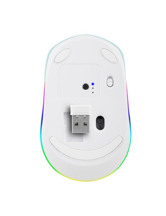 Ratón Inalámbrico NGS Smog Mint-RB/ Batería recargable/ Hasta 2400 DPI/ Verde Menta