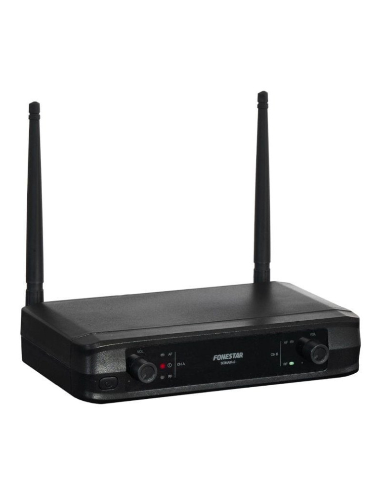 Micrófono Inalámbrico Doble Mano y Petaca UHF Fonestar SONAIR-2MP/ Incluye Receptor