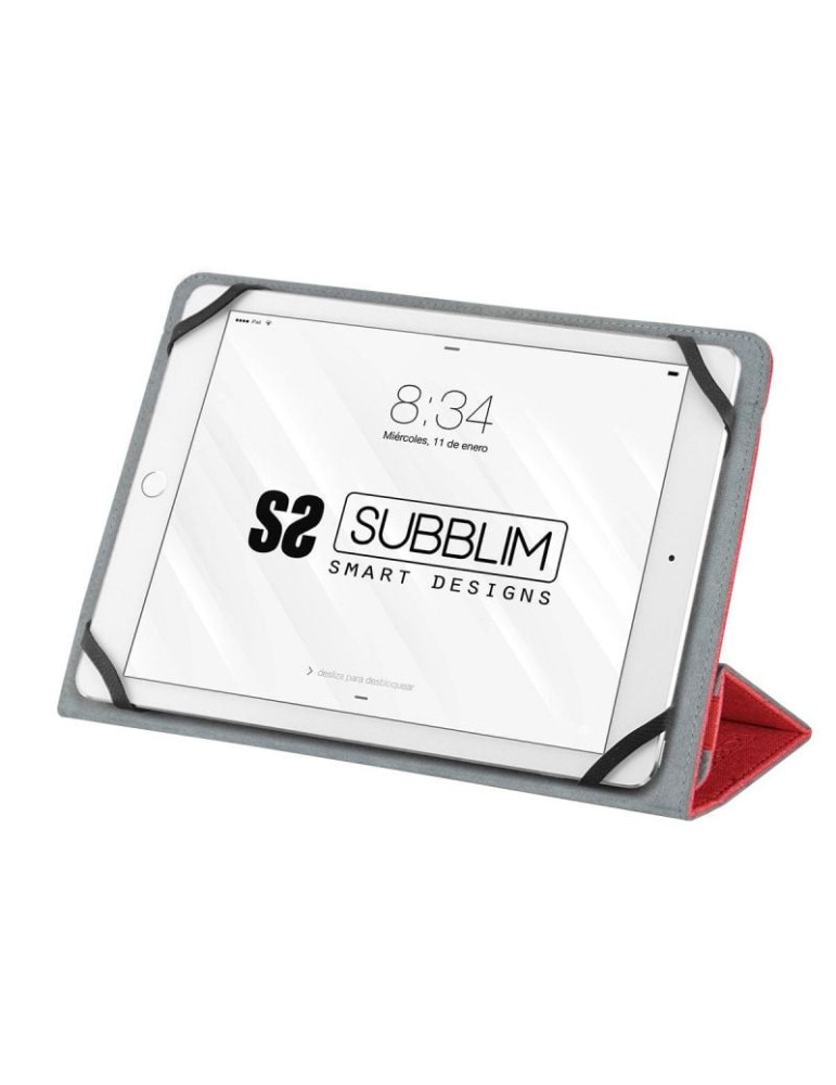 Funda Subblim Clever Stand para Tablets de 9.6"-11"/ Roja