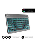 Teclado Compacto Inalámbrico Subblim Smart Backlit/ Gris