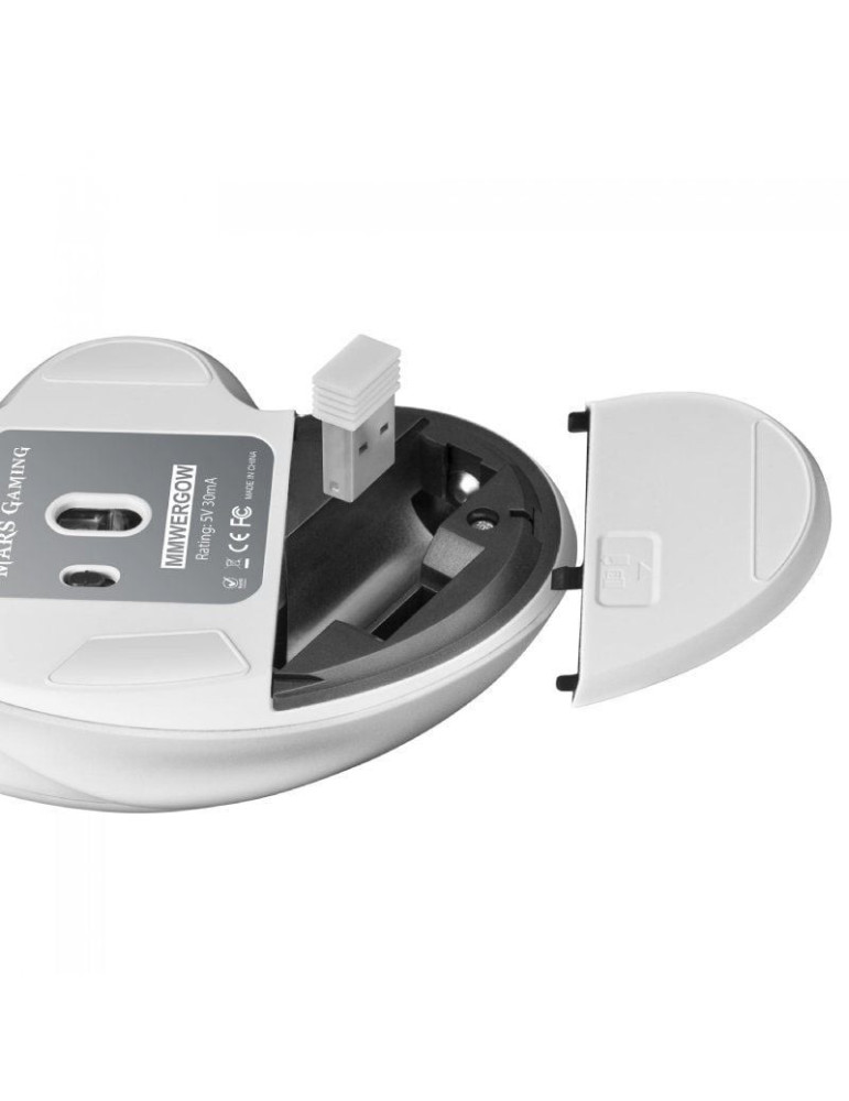 Ratón Inalámbrico Mars Gaming MMWERGO/ Hasta 3200 DPI/ Blanco