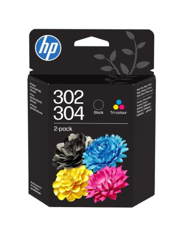 Cartucho de Tinta Original HP n 302 + n 304 Multipack/ Tricolor/ Negro