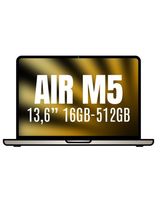 Apple Macbook Air 13,6"/ M5 10-Core CPU/ 16GB/ 512GB SSD/ 8-Core GPU/ Blanco Estrella