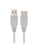 Cable Alargador USB 2.0 Nanocable 10.01.203/ USB Macho - USB Hembra/ 1.8m/ Beige