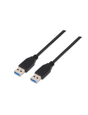 Cable USB 3.0 Nanocable 10.01.1002-BK/ USB Macho - USB Macho/ 2m/ Negro