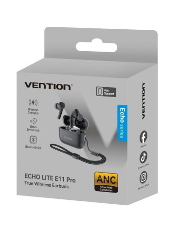 Auriculares Bluetooth Vention Echo Lite E11 Pro con estuche de carga/ Negros 2