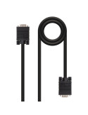 Cable SVGA Nanocable 10.15.1305/ VGA Macho - VGA Macho/ 5m/ Negro