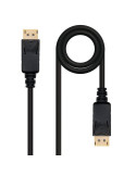 Cable DisplayPort 1.2 4K Nanocable 10.15.2301/ DisplayPort Macho - DisplayPort Macho/ 1m/ Negro