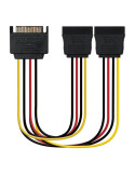 Cable Alimentación Nanocable 10.19.0103/ SATA Macho - 2x SATA Hembra/ 20cm